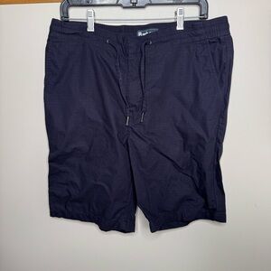 Barbour navy blue cotton Drawstring Shorts large